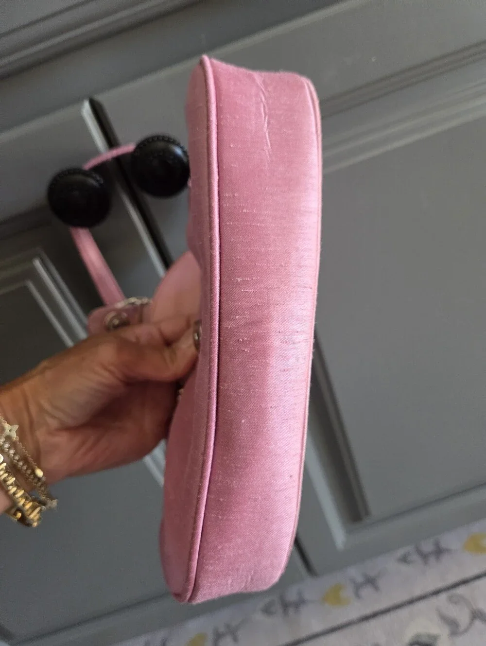 LA REGALE PINK /SILVER PURSE
